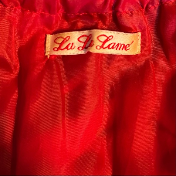 Anthropologie La La Lame Red Embroidered Cotton Dress with Birds Pockets Small - Picture 9 of 9